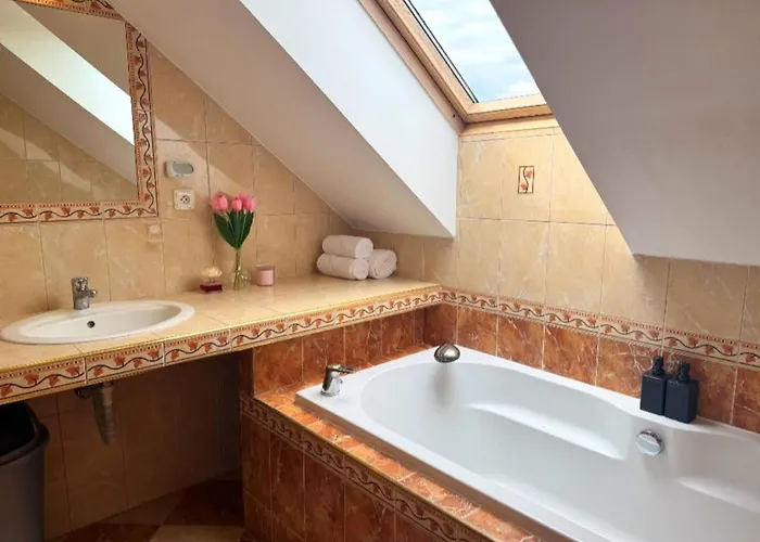 Lodge Entire 2nd Floor Of With 3bedroom With Large Garden,bbq,pool,sauna,free Parking Popovičky